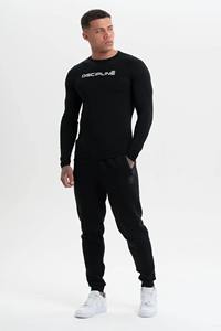 <b>Mens</b> Black Graphic Long Sleeve T Shirt Printed Letter Design <b>Stretch</b> Fit Breathable Casual Gym Activewear - Product Image 5