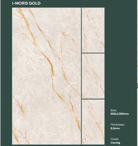 Carrelage en porcelaine effet marbre blanc brillant poli 600x1200mm, idéal pour les salles de bain intérieures et les espaces commerciaux – Meilleures ventes - Product Image 2