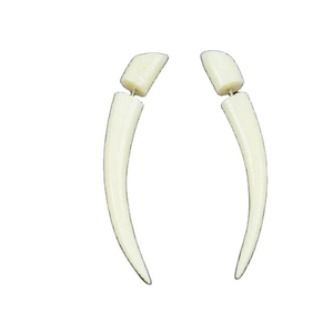 Boucles d'oreilles en os de buffle naturel de qualité supérieure, polies, écologiques, faites à la main, style vintage, provenance éthique, bijoux personnalisés - Product Image 5