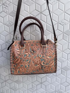 2026 Wholesale Hand Tooled Carving Leather Speedy Handbag Gypsy <b>Boho</b> Shoulder Custom Handmade Western Stylish Multi Uses <b>Bags</b> - Product Image 3
