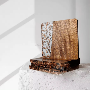 Classic Style Natural <b>Wood</b> <b>Slice</b> Coasters Art Design Materials for Mat & Pads - Product Image 3