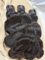 Cheveux humains bouclés 100% vierges, cheveux indiens, simple trame, 34 pouces, vente en gros, tissage de cheveux, double trame, pour machine