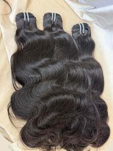 Cheveux humains bouclés 100% vierges, cheveux indiens, simple trame, 34 pouces, vente en gros, tissage de cheveux, double trame, pour machine - Product Image 2