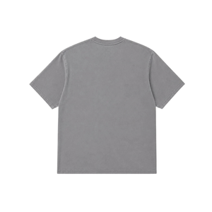 เสื้อยืดโอเวอร์ไซส์ผู้ชาย คอกลม แขนสั้น สีเทาเรียบ สไตล์สตรีทแวร์ ขายส่ง เสื้อผ้าลำลองใส่ได้ทุกวัน - Product Image 2