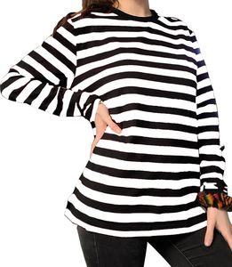 Striped Long Sleeved T-shirt Breathable Anti-Pilling <b>Top</b> Clothing Wholesale New Hot- Selling Women's Casual Size <b>Patchwork</b> - Product Image 1