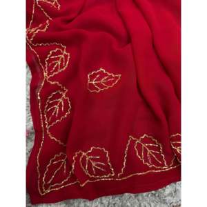 Designer Beautiful Katdana Handwork Party Wear Saree Robes élégantes - Product Image 1