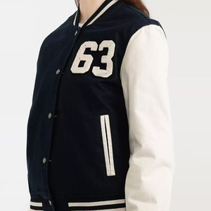 Veste universitaire pour homme à col montant, personnalisable avec logo OEM, respirante, séchage rapide, imprimé cuir, streetwear, hiver - Product Image 5