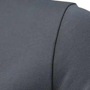 Camiseta de Manga Corta con Cuello Henley para Hombre, Color Sólido, Informal, Transpirable, de Algodón Tejido, para Verano - Product Image 6