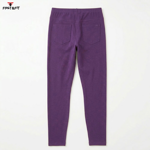 Nouveau design 2026 – Leggings de yoga tricotés respirants taille haute, haute qualité et tendance, avec logo personnalisé – 100 % coton - Product Image 5