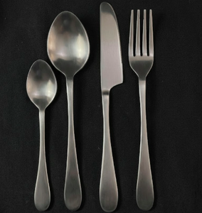 High Quality Stainless Steel Silver Color Plated Finished Rust Proof Dishwasher <b>Safe</b> Spoon Fork <b>Knife</b> For Restaurant Cafe Use - Product Image 1