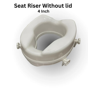 Siège de toilette surélevé en plastique HDPE pour personnes âgées, hauteur 4 pouces - Product Image 2