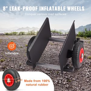 Carrello per Lastre Resistente con Capacità di 600 libbre, Ruote Pneumatiche da 8 Pollici, Carrello per Pannelli con Morsetto Regolabile, Trasportatore per Cartongesso, Macchinari Edili - Product Image 4