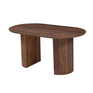 Mesa de Comedor Extensible de Madera Contemporánea con Base de Pedestal Moderna, Acabado en Roble Claro, Mueble Funcional Extensible para Cocina o Comedor - Product Image 5