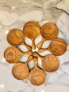 Proveedor de cucharas de madera artesanales al por mayor de Vietnam, material de madera natural para medir café y té, con grabado láser de logotipo. - Product Image 4