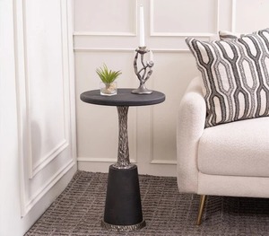 Butterfly Sculpture <b>Stand</b> Side Table For Home Livingroom Use Hotel Villas Decorative Side And End Table With Glass Top - Product Image 5