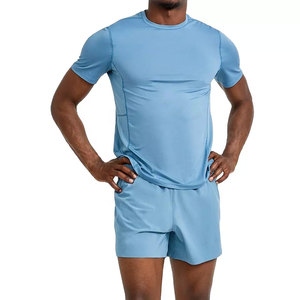 Nouvelle mode estivale, ensemble haut et short 2 pièces pour homme, t-shirt à col rond et short, design unique, personnalisé, coupe classique, ensemble court d'été pour homme - Product Image 2