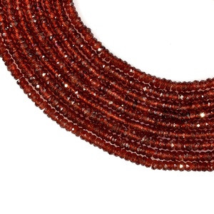 Cuentas Rondelle facetadas granate de Mozambique Cuentas Rondelle granate de 3,5mm Cuentas granate - Product Image 4