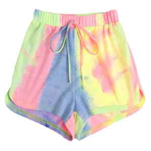 Shorts pour femmes de haute qualité, respirants, multicolores, taille mi-haute, légers, tie-dye, idéaux pour la plage et la natation, meilleur MOQ. - Product Image 5