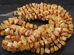 Topaze Impériale Orange Brute - Pépites Non Taillées Polies - Fil de 8 Pouces - 6-9 MM environ - Fournitures pour Grossistes - Nouvelle Arrivée - Product Image 3