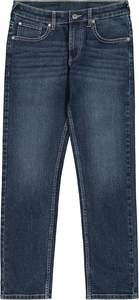 Pantalones vaqueros clásicos ajustados de cintura alta de pierna recta para niños con cremallera y cierre de botón Denim con bolsillo elegante - Product Image 3