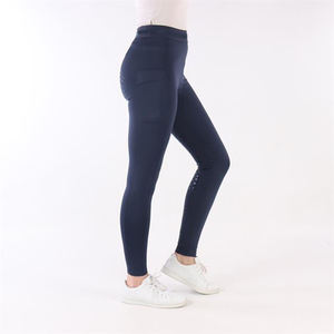 Culotte d'équitation en jean pour femme, taille haute, fermeture boutonnée, longueur intégrale, coupe skinny, pour sport équestre, en Spandex/Coton - Product Image 3