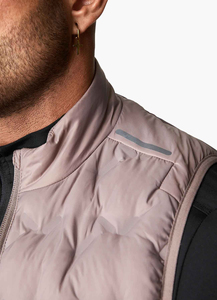 Gilet matelassé rose uni pour homme, col montant, fermeture éclair, imperméable, coupe-vent, vêtement d'extérieur décontracté, coque en polyester, hiver - Product Image 4