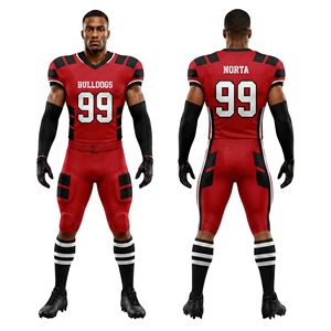 American Football Uniform Team <b>Kits</b> Solid Panel Sublimated Jersey Set Breathable Performance Gear For High <b>School</b> Athletes - Product Image 2