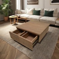 Table basse carrée en bois de teck en bois de teck massif meubles durables pour salon maison villa hôtel ou appartement bureau usage