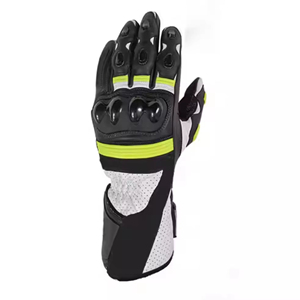 Guantes de Motocicleta de Cuero para Hombre, con Protección de Fibra de Carbono en los Nudillos, Pantalla Táctil, Resistentes al Viento, para Deportes para Adultos - Product Image 2