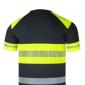 เสื้อยืดทำงานแบบมีแถบสะท้อนแสง PUFFIN SPORTS รุ่นสั่งทำพิเศษ ระบายอากาศได้ดี มองเห็นได้ชัดเจน เหมาะสำหรับทุกเพศ แขนสั้น แบบยูนิฟอร์มเพื่อความปลอดภัย - Product Image 5