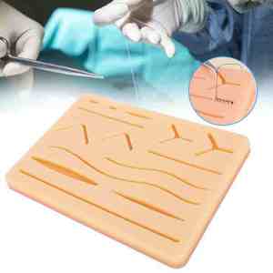 Complete Surgical Suture Practice <b>Kit</b> Stainless Steel Scissors Forceps Minor Surgery Training Curved Suture Pad Dentavex <b>Model</b> - Product Image 2