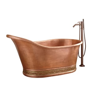 Baignoire en cuivre de haute qualité WHITE ROYALS, design moderne, couleur et taille personnalisables, vente en gros, baignoire décorative pour la salle de bain à domicile - Product Image 1