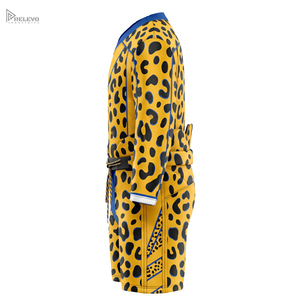 Conjunto de Uniforme de Hockey sobre Hielo Sublimado Completo OEM, Cuello en V, Manga Larga, Estampado de Guepardo, Pantalones Cortos, Diseño Personalizado - Product Image 3