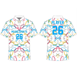 Wholesale Custom Design Darts Jersey Men Darts Shirt Sublimation Polo T Shirt for Club Men's <b>Bowling</b> Tennis 1_4 Zip Shirts - Product Image 4