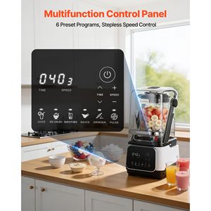 Robot da Cucina Professionale 2200W 26000RPM con Frullatore da 68 oz, Funzione Auto-Pulente, Regolazione Velocità e Protezione, Spina UK - Product Image 6