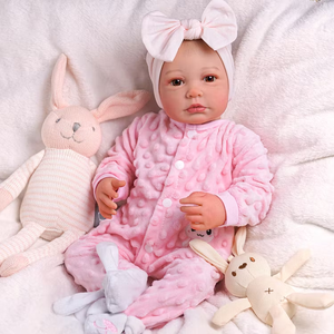 <span class=keywords><strong>Poupée</strong></span> Reborn Bébé Fille Réaliste Carina 20 Pouces avec Corps en Tissu Doux, Expédition Rapide 3-7 Jours, En Stock Babeside RTS - Product Image 4