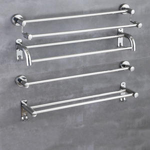 Toallero Doble Moderno para Baño, de Acero Inoxidable, Montado en la Pared, con Rieles Dobles, Ecológico, de 50-60 cm, para Hogar, Hotel y Spa - Product Image 2
