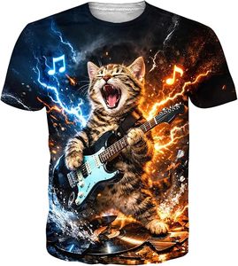 Men's Short Sleeve O-Neck T-Shirt <b>With</b> <b>Dinosaur</b> Pizza Space Cartoon Print Regular Fit Casual Style 100% Polyester Woven <b>Fabric</b> - Product Image 4