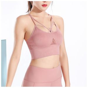 Vente Flash : Soutien-gorge de Sport Personnalisable avec Logo, Dos Croisé en Maille, Sans Coutures, pour Fitness et Yoga - Product Image 2