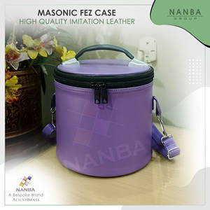 Estuche para Gorra Masónica de Lujo Bordada a Máquina NANBA GROUP, Imitación de Cuero, Cierre de Cremallera, Caja de Almacenamiento Ligera | - Product Image 6