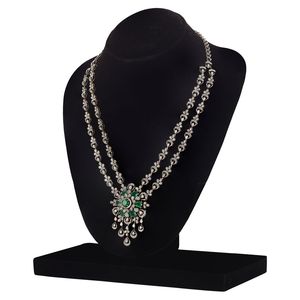 Collier pendentif bouclier triple halo en or rose 14 carats de luxe avec diamants, bijoux fins et délicats pour femme, cadeau d'anniversaire ou de mariage - Product Image 2