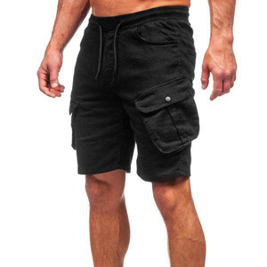 Shorts Cargo Mi-Longs en Coton 100% Personnalisables, Taille Mi-Haute avec Cordon de Serrage, Style Décontracté et Respirant, Poches Multiples - Product Image 3