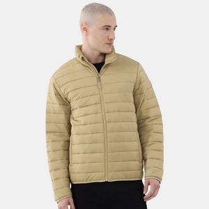 Chaqueta de Invierno Casual para Hombre, Diseño Moderno, Estilo Urbano, Patrón Sólido, Cuello Alto con Cremallera, Hecho a Medida - Product Image 6