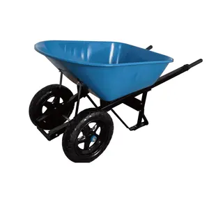 Pnömatik çift tekerlekler ile istikrarlı Metal el arabası tarım kullanımı