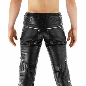 Pantalones de Cuero Vacuno para Hombre, Corte Recto, Cintura Media, Estilo Casual Urbano, Transpirables, Hechos en Fábrica, Venta al Por Mayor, Premium - Product Image 6