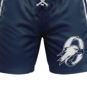 Ensemble short et maillot de hockey sur glace sublimé bleu marine pour homme, en polyester, col en V, uniforme de sport imprimé, vêtements d'entraînement performants - Product Image 4
