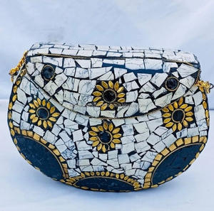 New Design resin metal Mother of Pearl Fashion Clutch Bag Ladies Evening <b>Handbag</b> for Bridal Events Available resin luxury clutch - Product Image 5