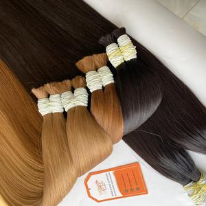 Extensiones de cabello humano virgen sin procesar 100% crudo vietnamita sin derramamiento paquete a granel en stock para trenzar - Product Image 2