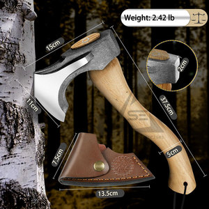 Wood Handle Professional Bearded Axe-Light <b>Weight</b> Custom Size High Quality Carbon/Stainless Steel Blade Cutting Tool 3-Year - Product Image 4