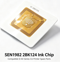 Puce d'encre SEN1982 2BK124, compatible avec les pièces détachées d'imprimantes CIJ de la série D AX